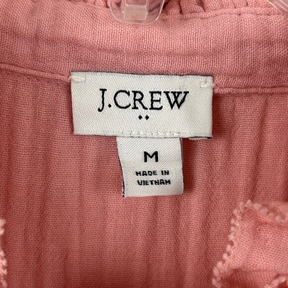 💘not for sale💘sold💘J.Crew Women Sleeveless Gauze Ruffle Top Blouse Pink Preppy F - Picture 5 of 7